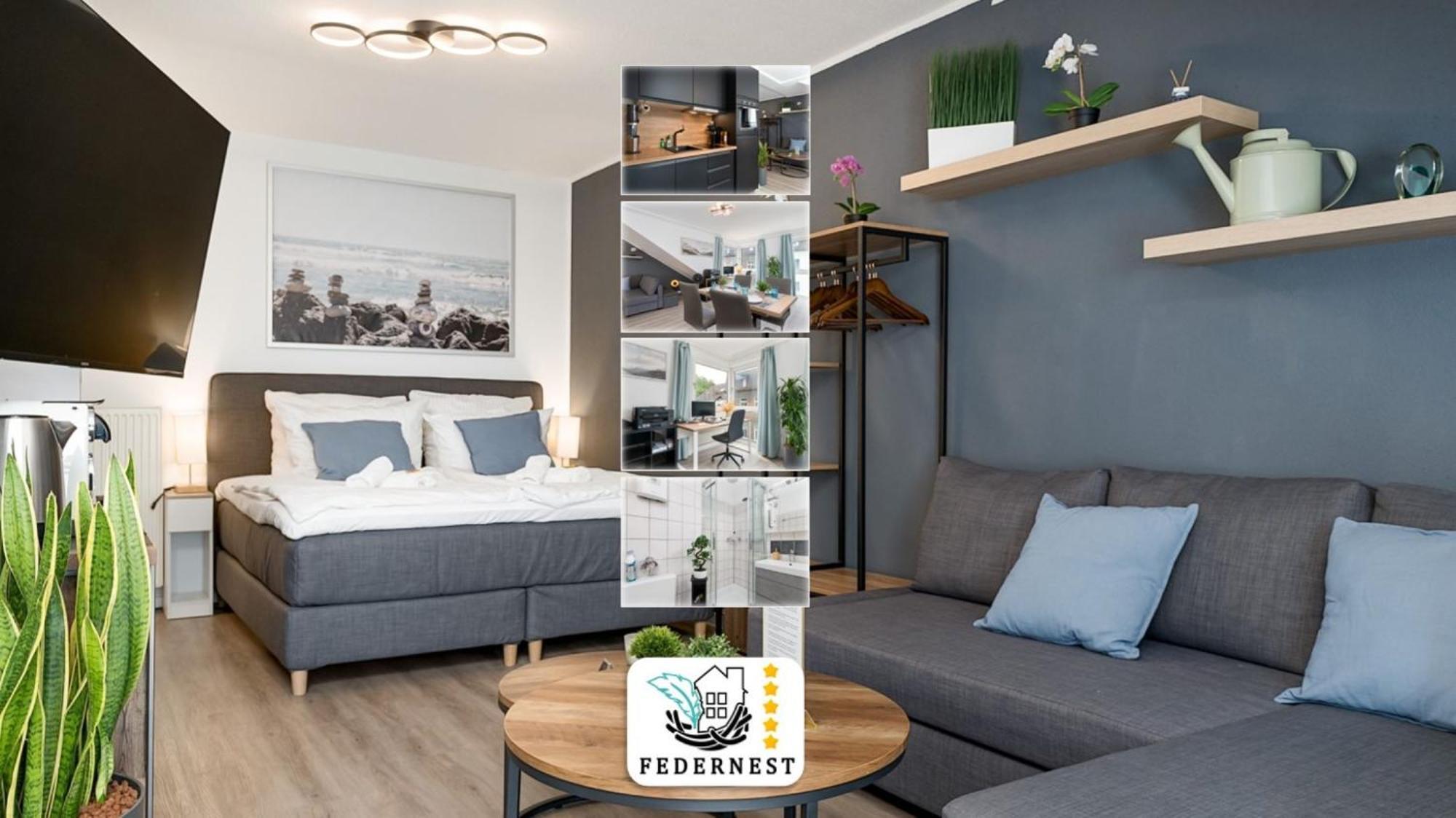 Federnest: Luxury Studio with King Bed & Home Office Duisburg Exterior photo