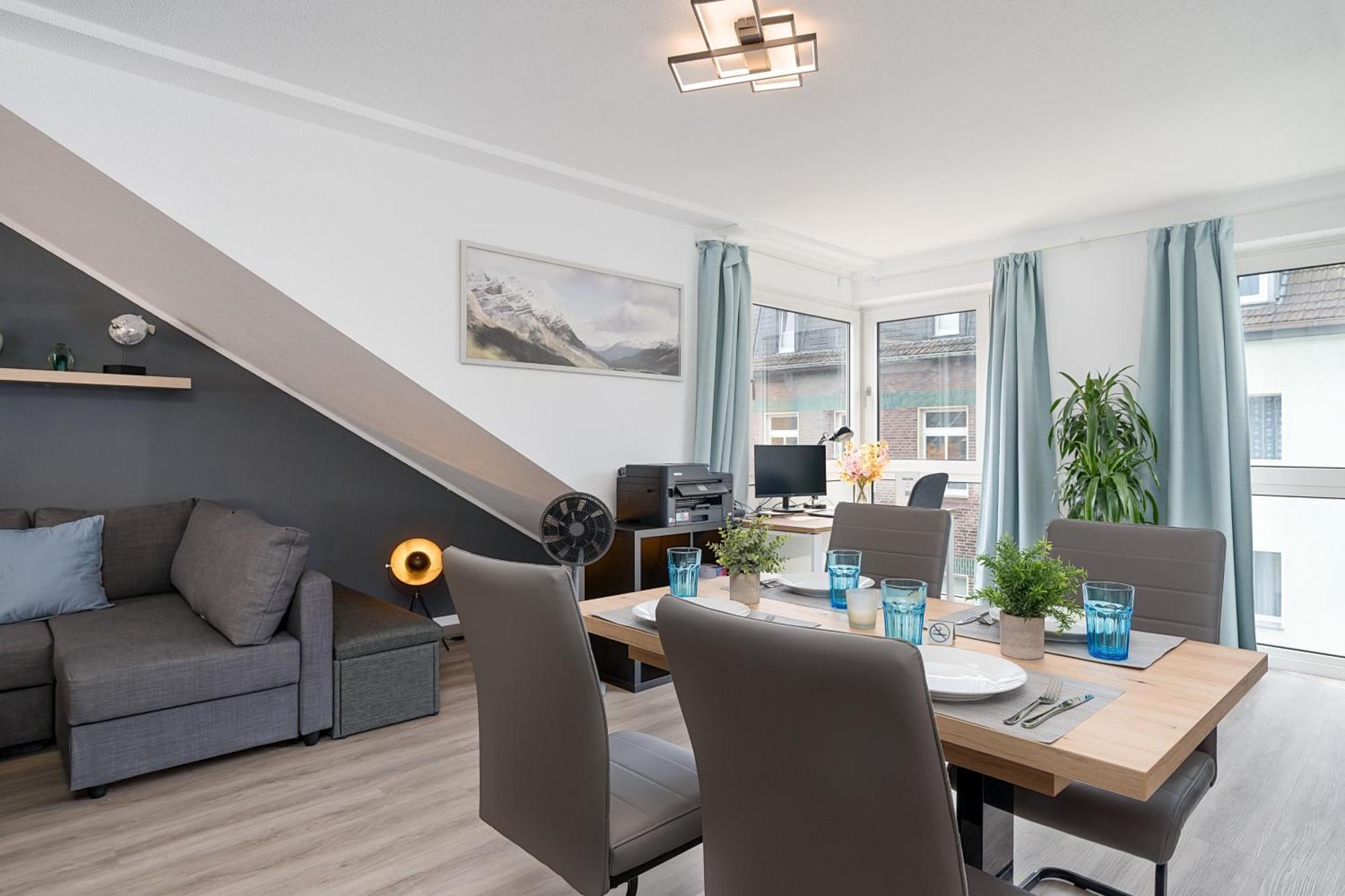 Federnest: Luxury Studio with King Bed & Home Office Duisburg Exterior photo